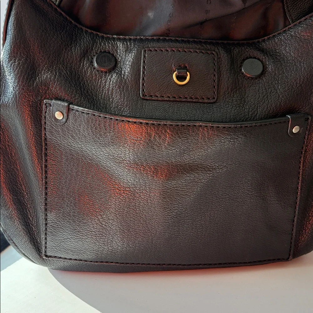 Marc by Marc Jacobs Black Leather Preppy Natasha Crossbody with Gold Hardware
